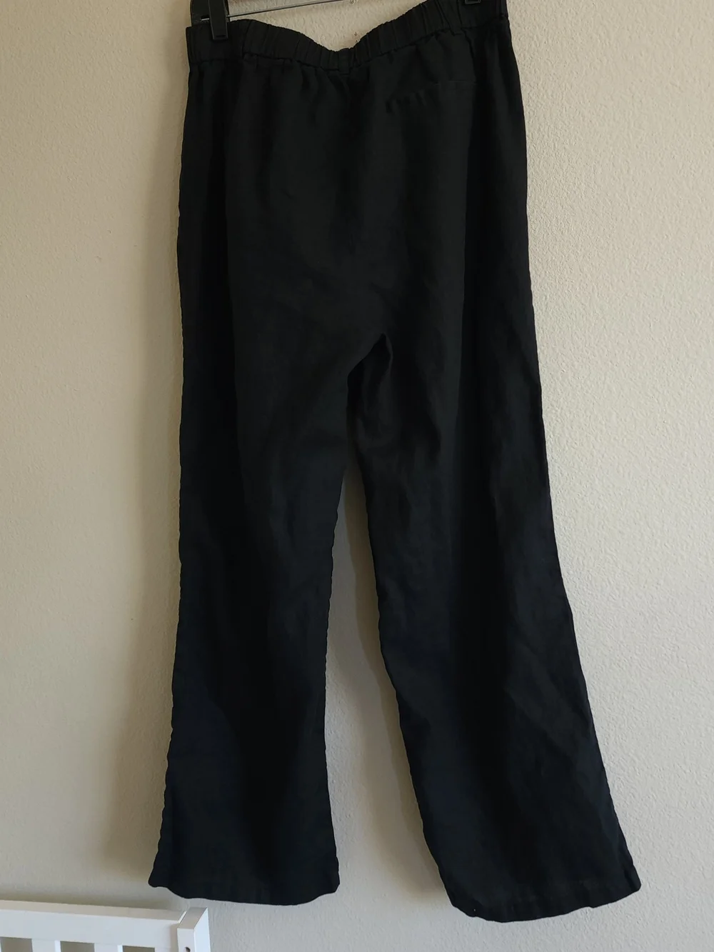 Quince 100% European Linen Pleated Trouser Pants Black Size 12 Fits Like 10